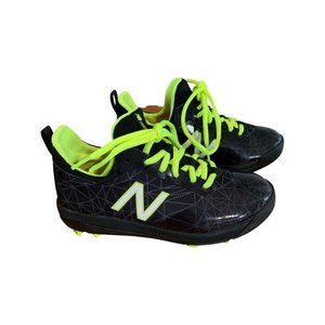 New Balance Lindor Pro Fantom Fit Baseball Cleats Gray Neon Yellow Boy’s 1.5